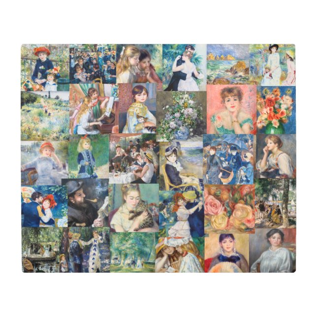 Pierre-Auguste Renoir - Masterpieces Patchwork Metal Print (Front)