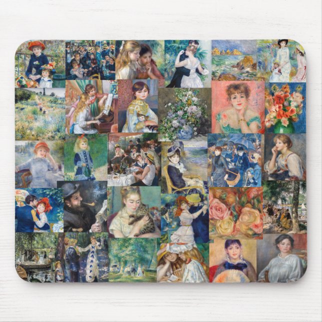 Pierre-Auguste Renoir - Masterpieces Patchwork Mouse Pad (Front)