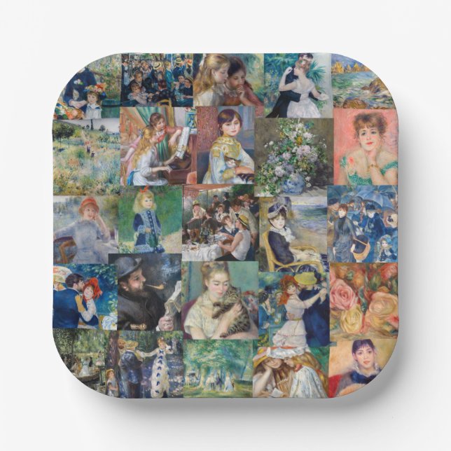Pierre-Auguste Renoir - Masterpieces Patchwork Paper Plates (Front)