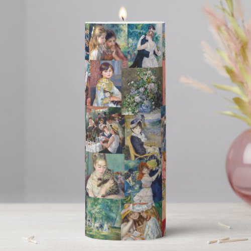 Pierre_Auguste Renoir _ Masterpieces Patchwork Pillar Candle