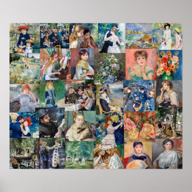 Pierre-Auguste Renoir - Masterpieces Patchwork Poster (Front)