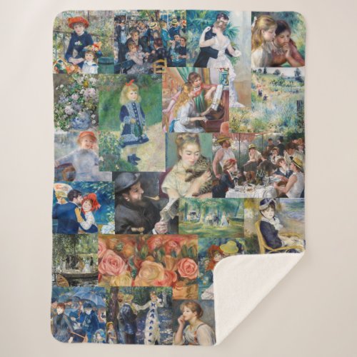 Pierre_Auguste Renoir _ Masterpieces Patchwork Sherpa Blanket