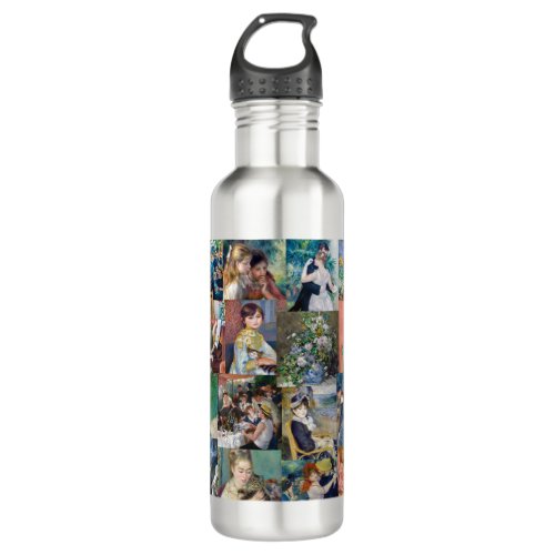 Pierre_Auguste Renoir _ Masterpieces Patchwork Stainless Steel Water Bottle