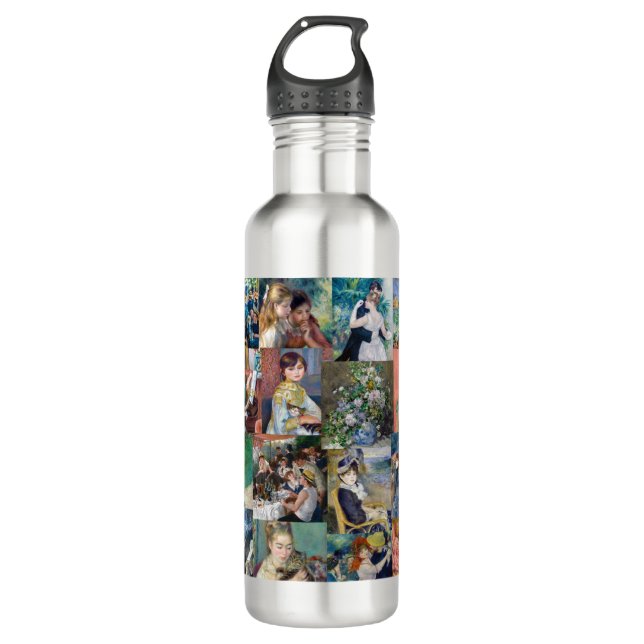Pierre-Auguste Renoir - Masterpieces Patchwork Stainless Steel Water Bottle (Front)