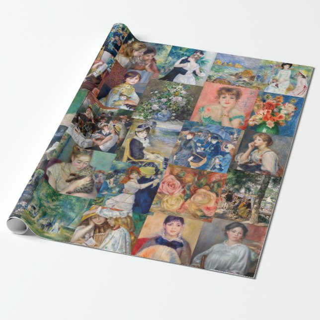 Pierre-Auguste Renoir - Masterpieces Patchwork Wrapping Paper (Unrolled)