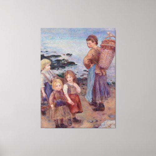 Pierre Auguste Renoir Mussel Fishers at Berneval Canvas Print