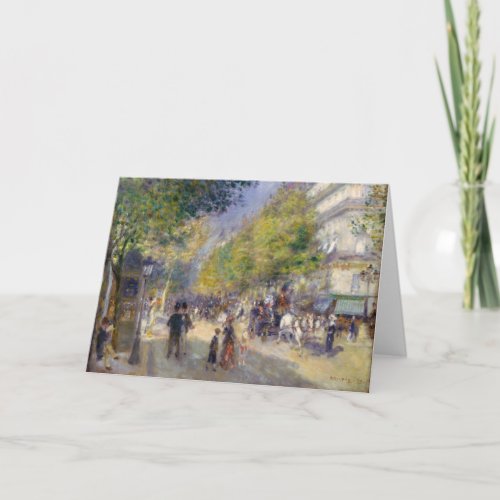 Pierre_Auguste Renoir _ Paris Grands Boulevards Card