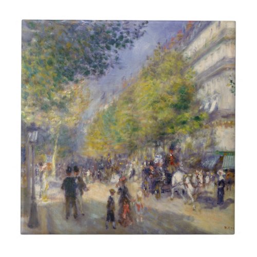 Pierre_Auguste Renoir _ Paris Grands Boulevards Ceramic Tile