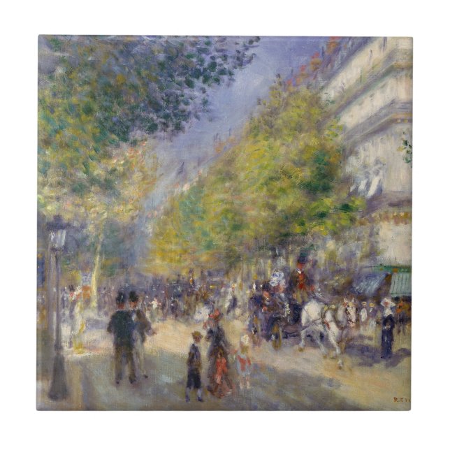 Pierre-Auguste Renoir - Paris, Grands Boulevards Ceramic Tile (Front)