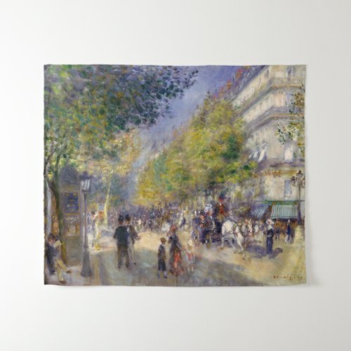 Pierre_Auguste Renoir _ Paris Grands Boulevards Tapestry