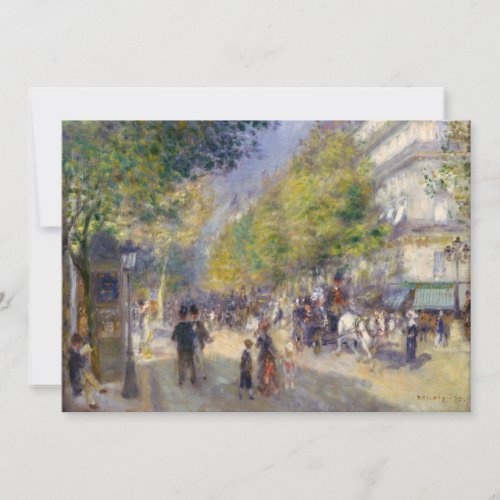 Pierre_Auguste Renoir _ Paris Grands Boulevards Thank You Card