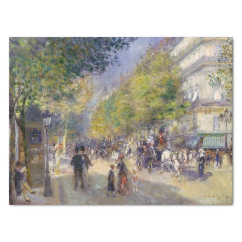Pierre_Auguste Renoir _ Paris Grands Boulevards Tissue Paper