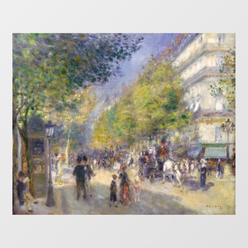 Pierre_Auguste Renoir _ Paris Grands Boulevards Window Cling