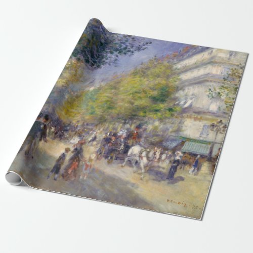Pierre_Auguste Renoir _ Paris Grands Boulevards Wrapping Paper