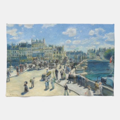 Pierre_Auguste Renoir _ Paris Pont_Neuf Kitchen Towel