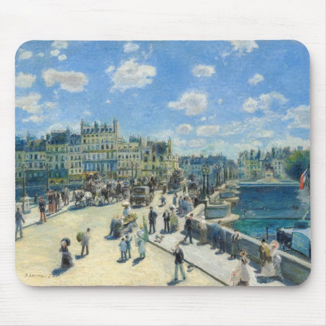 Pierre-Auguste Renoir - Paris, Pont-Neuf Mouse Pad (Front)