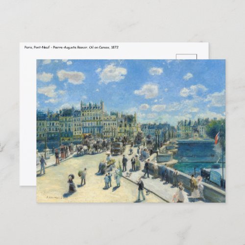 Pierre_Auguste Renoir _ Paris Pont_Neuf Postcard