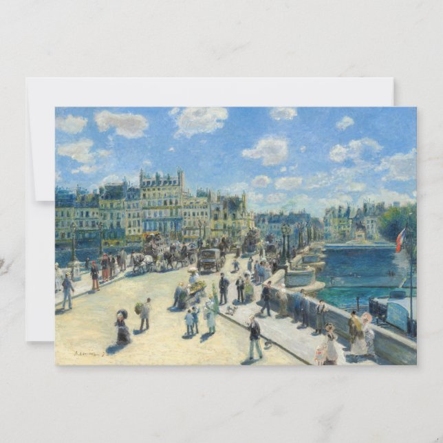 Pierre-Auguste Renoir - Paris, Pont-Neuf Thank You Card (Front)