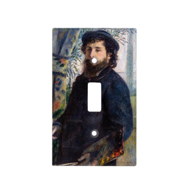Pierre Auguste Renoir - Portrait of Claude Monet Light Switch Cover (Front)
