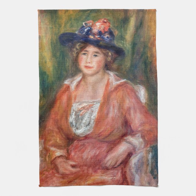Pierre-Auguste Renoir - Portrait of Seated Woman Kitchen Towel (Vertical)