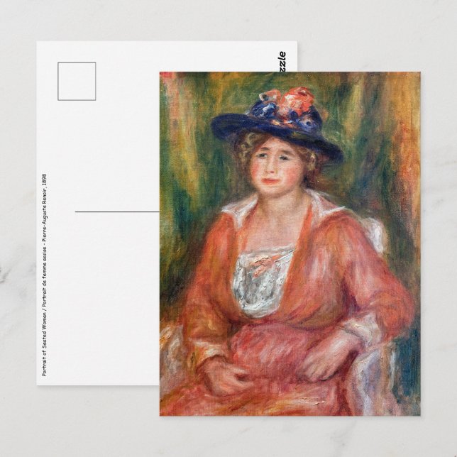 Pierre-Auguste Renoir - Portrait of Seated Woman Postcard (Front/Back)