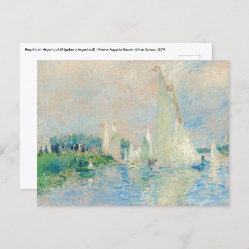 Pierre_Auguste Renoir _ Regatta at Argenteuil Postcard