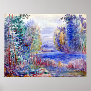 Pierre-Auguste Renoir River Landscape, 1890 Poster