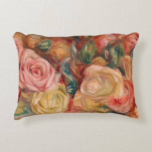 Pierre_Auguste Renoir _ Roses Accent Pillow