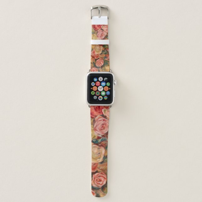 Pierre-Auguste Renoir - Roses Apple Watch Band (Front)