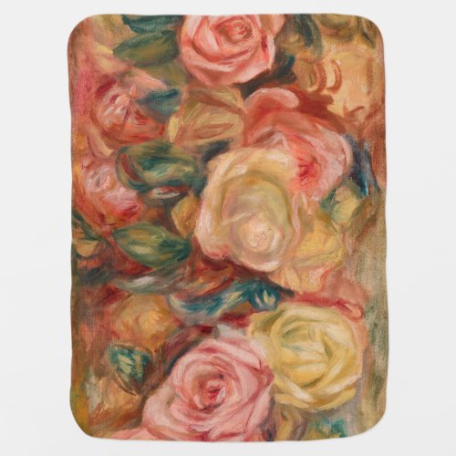 Pierre_Auguste Renoir _ Roses Baby Blanket