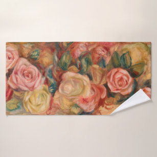 Pierre-Auguste Renoir - Roses Bath Towel Set