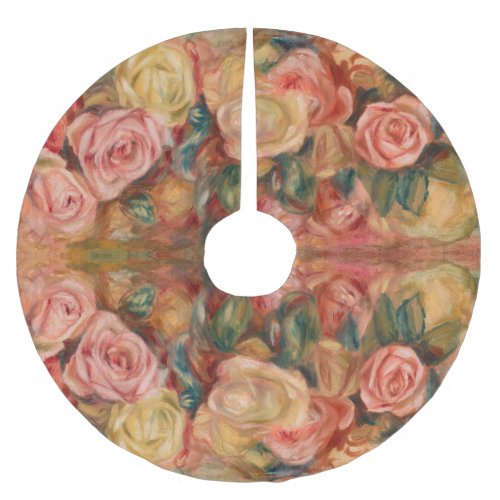 Pierre_Auguste Renoir _ Roses Brushed Polyester Tree Skirt