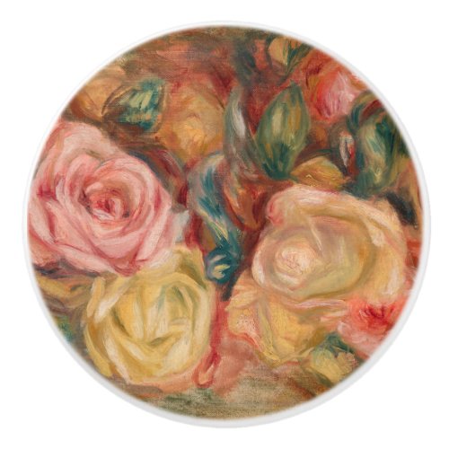 Pierre_Auguste Renoir _ Roses Ceramic Knob