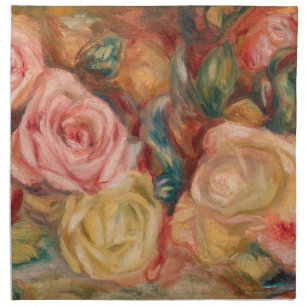 Pierre-Auguste Renoir - Roses Cloth Napkin