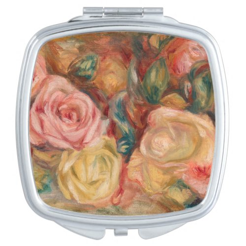 Pierre_Auguste Renoir _ Roses Compact Mirror