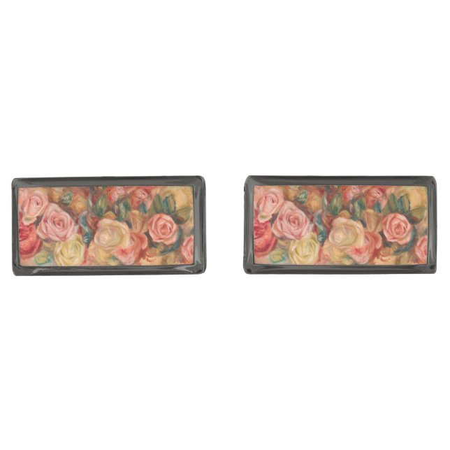 Pierre-Auguste Renoir - Roses Cufflinks (Front)