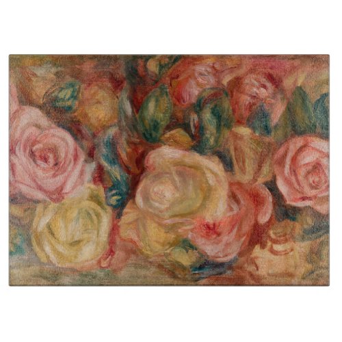 Pierre_Auguste Renoir _ Roses Cutting Board