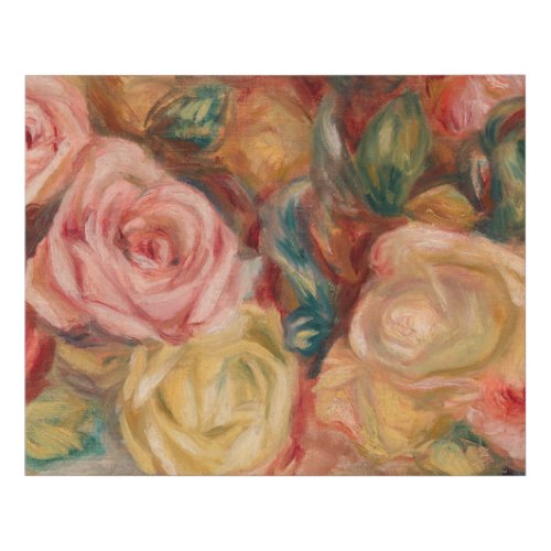 Pierre_Auguste Renoir _ Roses Faux Canvas Print