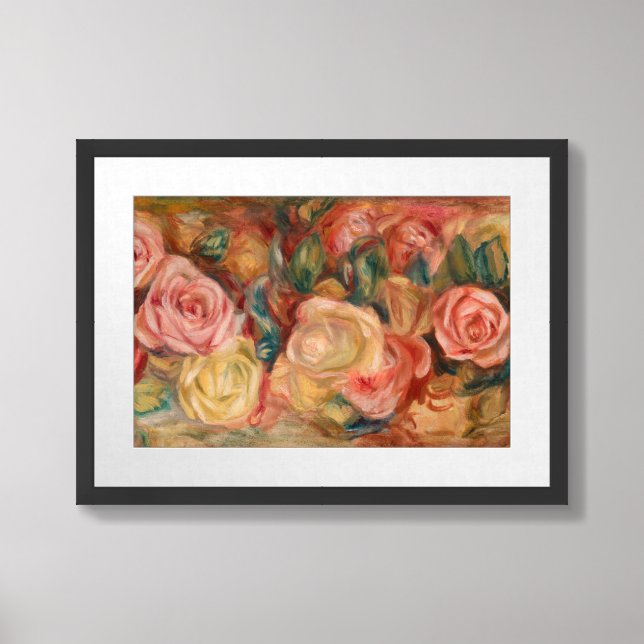 Pierre-Auguste Renoir - Roses Framed Art (Framed Front)