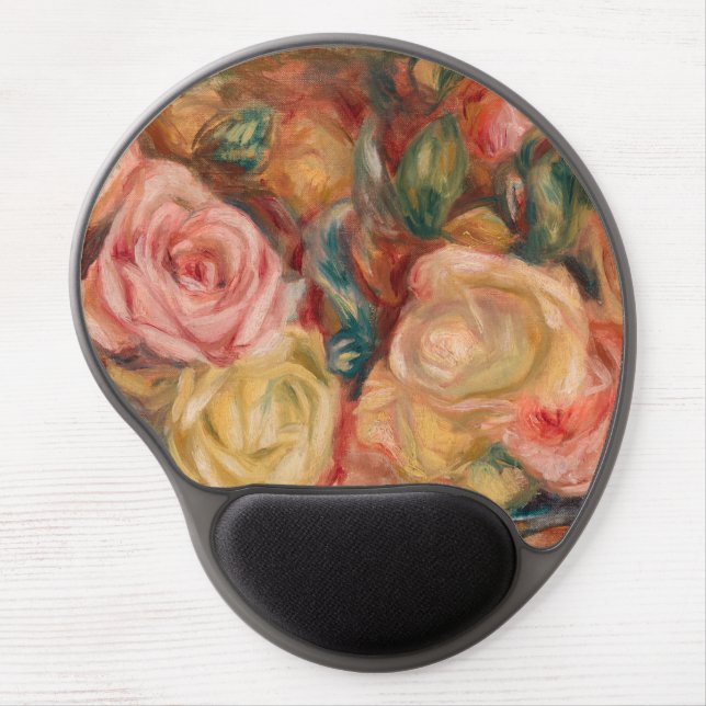Pierre-Auguste Renoir - Roses Gel Mouse Pad (Front)