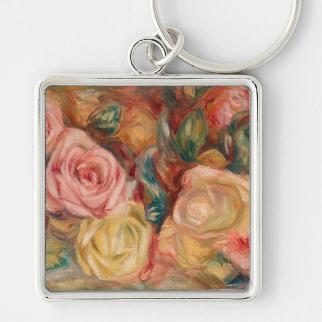 Pierre-Auguste Renoir - Roses Keychain (Front)