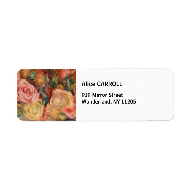 Pierre-Auguste Renoir - Roses Label (Front)