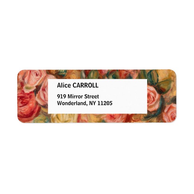 Pierre-Auguste Renoir - Roses Label (Front)
