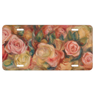 Pierre-Auguste Renoir - Roses License Plate