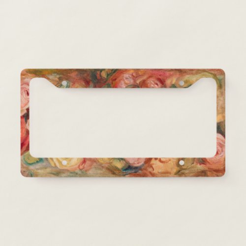 Pierre_Auguste Renoir _ Roses License Plate Frame
