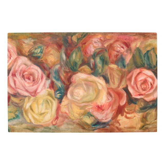 Pierre-Auguste Renoir - Roses Metal Print (Front)
