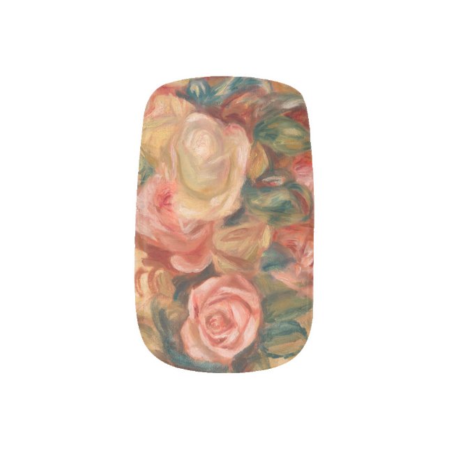 Pierre-Auguste Renoir - Roses Minx Nail Art (Left Thumb)