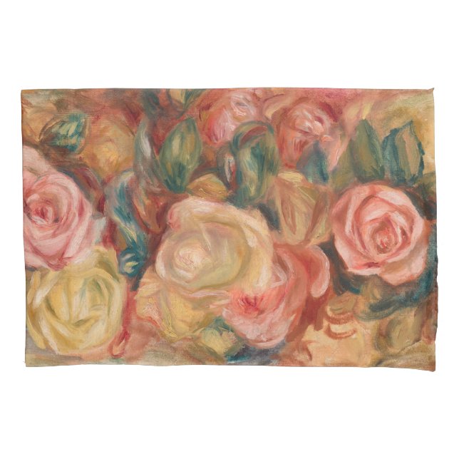 Pierre-Auguste Renoir - Roses Pillow Case (Front)