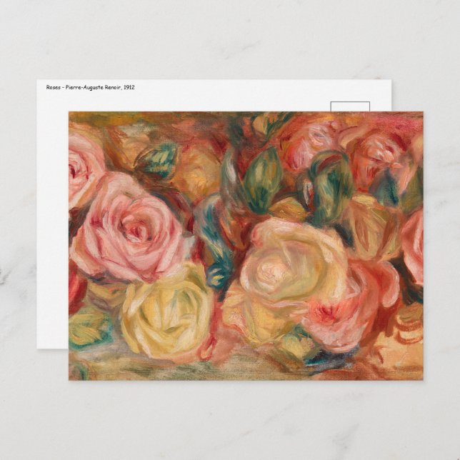 Pierre-Auguste Renoir - Roses Postcard (Front/Back)