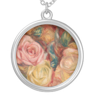 Pierre-Auguste Renoir - Roses Silver Plated Necklace
